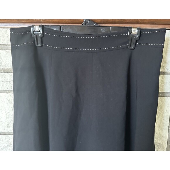 Covington Skirt Women's Size 14 Black Ruffle Midi Zip Up Skirt Plus Size - Picture 2 of 5
